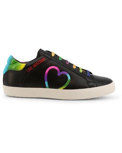 Love Moschino Heart-patch Low-top Sneakers - Black