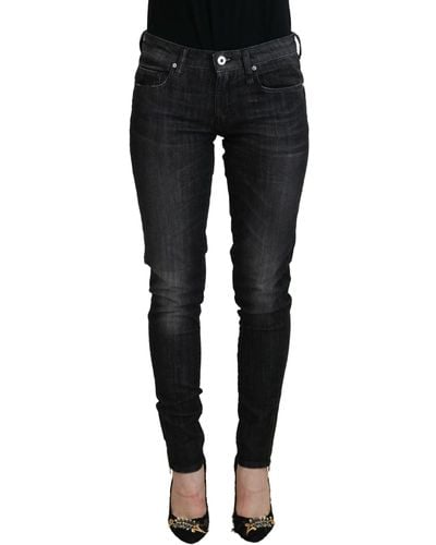 Fiorucci Chic Low Waist Skinny Jeans - Black