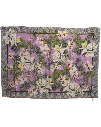 Dolce & Gabbana Multicolor Floral Print Cashmere Modal Scarf