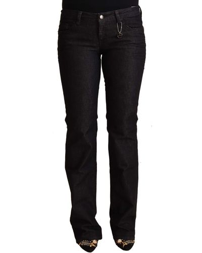 CoSTUME NATIONAL Black Cotton Low Waist Skinny Jeans
