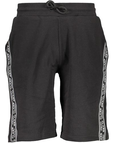 Class Roberto Cavalli Sleek Sporty Short Pants With Contrasting Accents - Gray