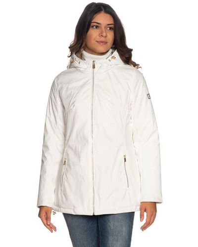 Yes-Zee Chic Hooded Down Jacket For - White