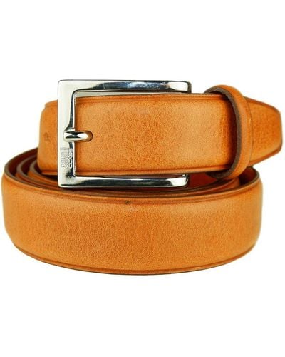 Class Roberto Cavalli Elegant Calfskin Leather Belt - Orange