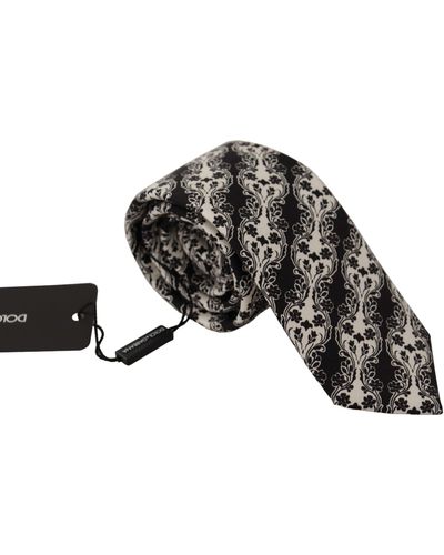 Dolce & Gabbana Elegant Silk Geometric Bow Tie - Black