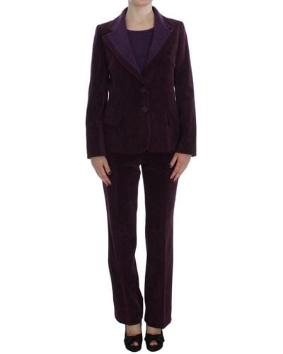 Bencivenga Purple Wool Suit T