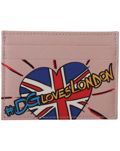 Dolce & Gabbana Leather #dgloveslondon Cardholder Case Wallet - Blue