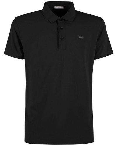 Yes-Zee Cotton Polo Shirt - Black