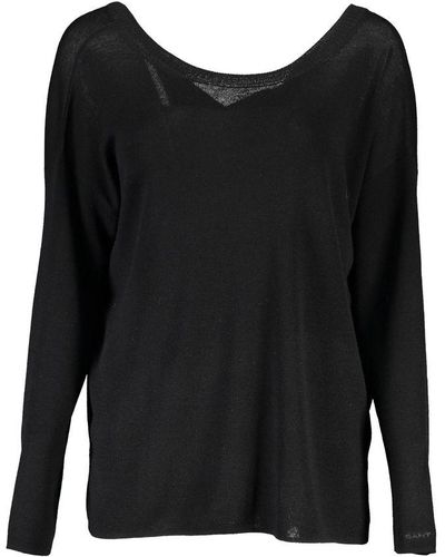 GANT Ele Wool Sweater With Round Neck - Black