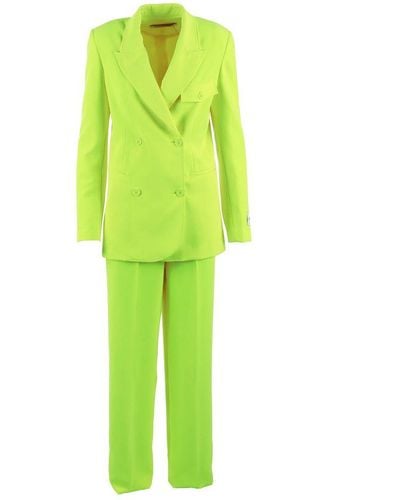 hinnominate Chic Crepe Double-Breasted Suit Set - Green