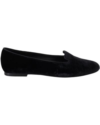 Dolce & Gabbana Elegant Silk-Blend Loafers - Black