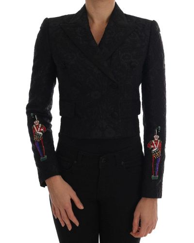 Dolce & Gabbana Dolce Gabbana Brocade Blazer Jacket - Black