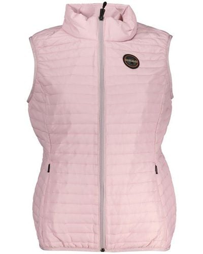 Napapijri Sleeveless Contrast Detail Jacket - Pink