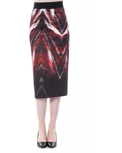 Byblos Elegant Long Pencil Skirt - Red