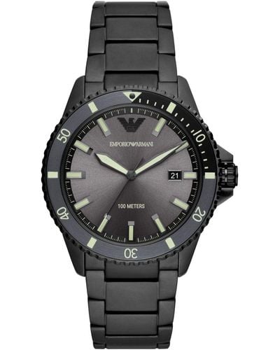 Emporio Armani Steel Quartz Watch - Black