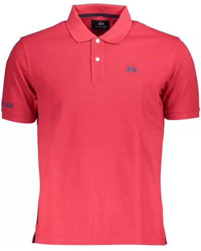 La Martina Cotton Polo Shirt - Pink