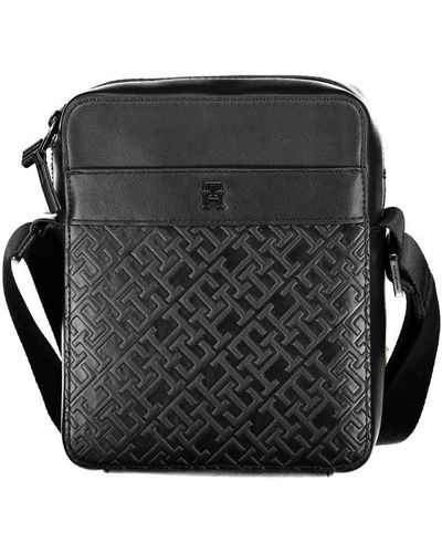 Tommy Hilfiger Elegant Shoulder Bag With Contrast Details - Black