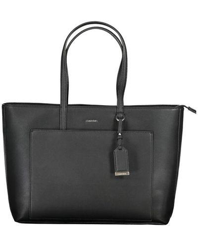 Calvin Klein Polyester Handbag - Black