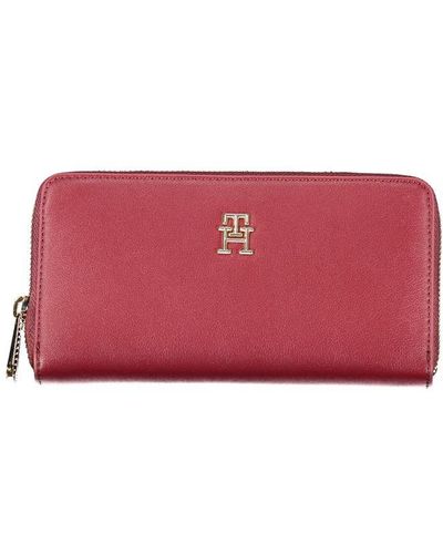Tommy Hilfiger Chic Zip Wallet With Multiple Compartments - Red