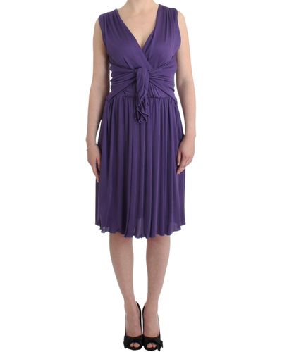 John Galliano Sheath Dress - Purple
