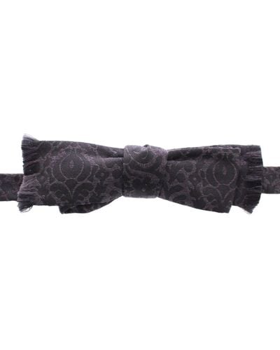 Dolce & Gabbana Elegant Paisley Silk-Wool Blend Bow Tie - Multicolor