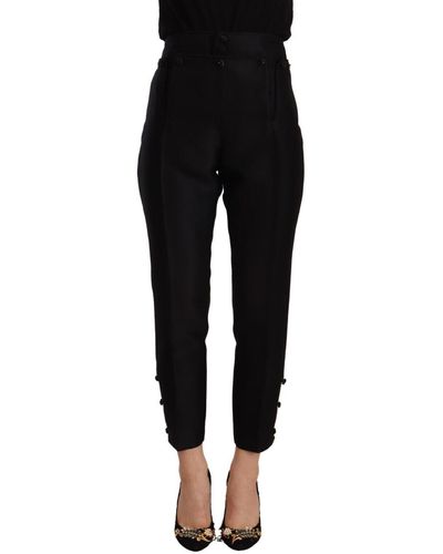 DSquared² Elevated Elegance High-Waist Skinny Trouser - Black