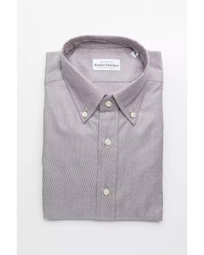 Robert Friedman Cotton Button Down Shirt - Gray