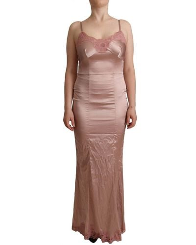 Dolce & Gabbana Elegant Lace Maxi Bodycon Dress - Multicolor