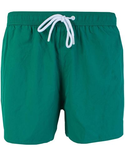 Emporio Armani Logo Details Swim Shorts - Green
