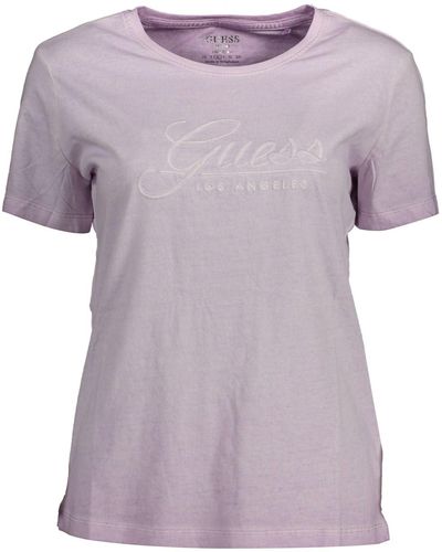 Guess Pink Cotton Tops & T - Purple