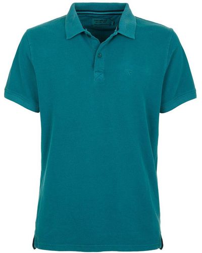 Fred Mello Green Cotton Polo Shirt - Blue