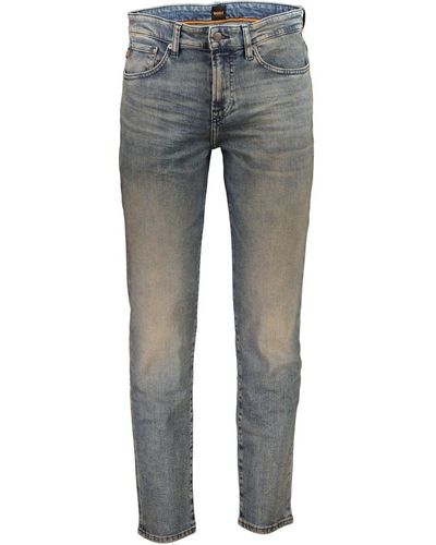 BOSS Vintage Effect Regular Fit Jeans - Gray