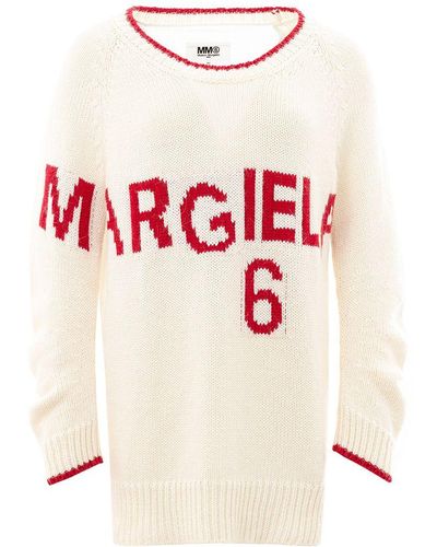 MM6 by Maison Martin Margiela Cotton Sweater - White