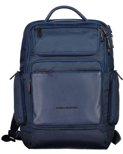 Piquadro Eco-Conscious Dual Compartment Backpack - Blue
