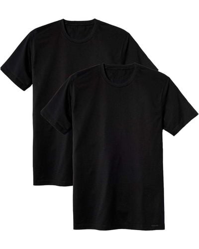 CALIDA T-shirt, 2er pack natural benefit, rundhals-ausschnitt, 100 % baumwolle - Schwarz