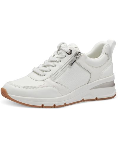 Tamaris Low sneaker low top 1-23721-42 171 white/silver kunstleder mit removable sock - Weiß