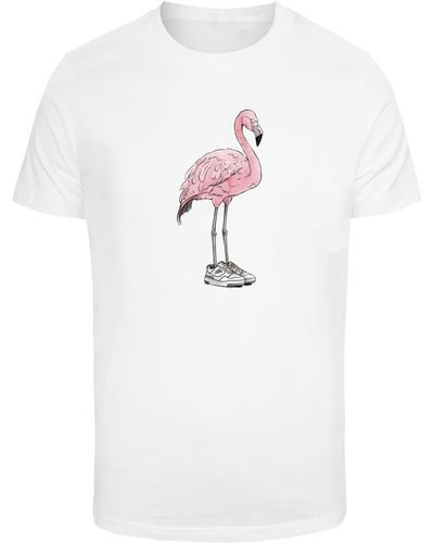 Mister Tee Flamingo baller tee - Weiß