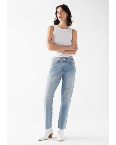 Mavi New york icon offene jeanshose mit rissen - Blau