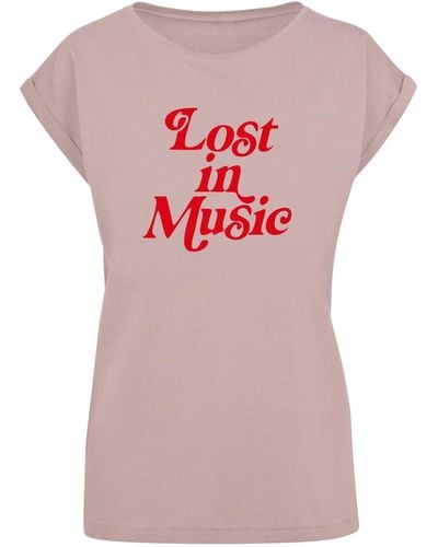 Mister Tee Ladies lost in music tee - Pink
