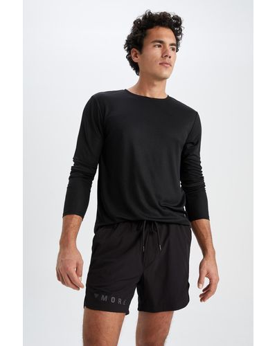 Defacto Passform slim fit sportswear woven shorts z2147az22au - Schwarz