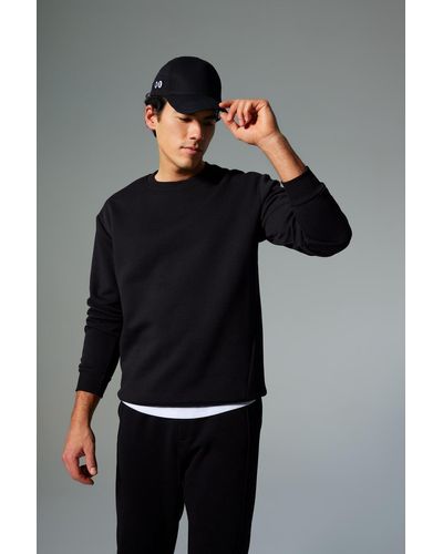 Defacto Passform: dickes sweatshirt mit standard-passform und rundhalsausschnitt - Grau