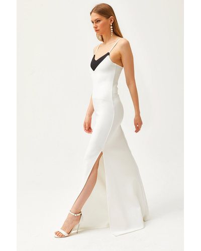 Olalook Abendkleid & abschlusskleid a-linie - Weiß