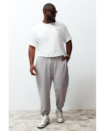 Trendyol Große, bequeme e oversize-jogginghose aus 100 % baumwolle - Grau