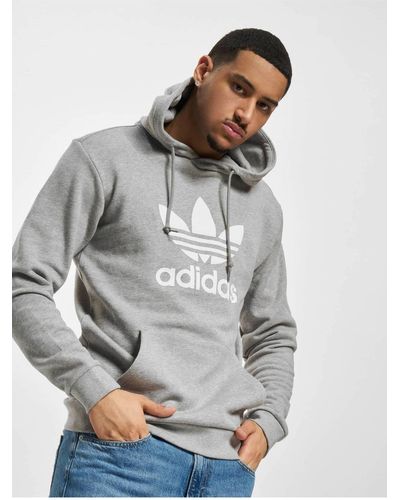 adidas Originals Adidas trefoil hoodie heather - m - Grau