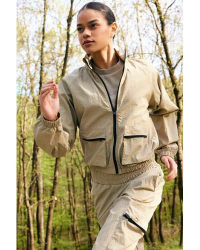 Defacto Fit sport-cardigan mit reißverschluss in standard-passform - Mettallic