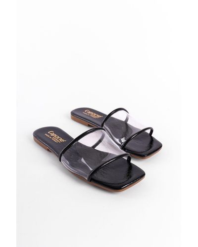 Capone Outfitters Transparente slipper mit band - Mehrfarbig