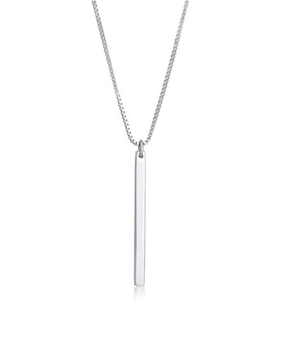 Elli Jewelry Halskette stab symbol geo layer cool 925 silber - Mehrfarbig