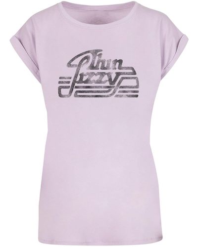 Merchcode Ladies thin lizzy logo rocker t-shirt - Pink
