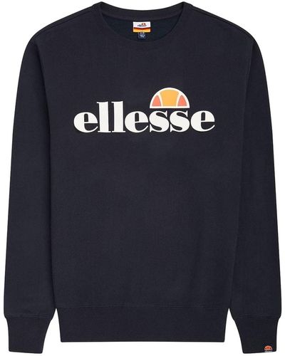 Ellesse Sweatshirt succiso sweater, rundhals, langarm, logo-print - Blau