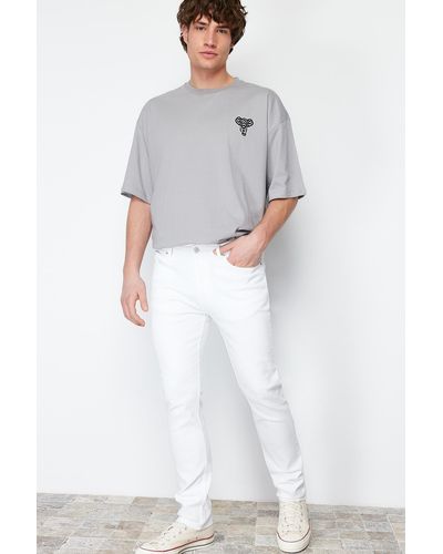 Trendyol E slim-fit-jeans-jeanshose - Weiß