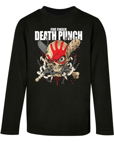 Merchcode Five finger death punch warhead youth langarmshirt - Schwarz